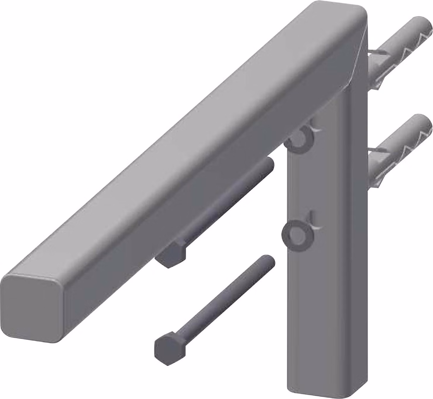 Supporto KWC AR, VARIUS, acciaio inox, 30x170x370 mm, per WC MIRANIT