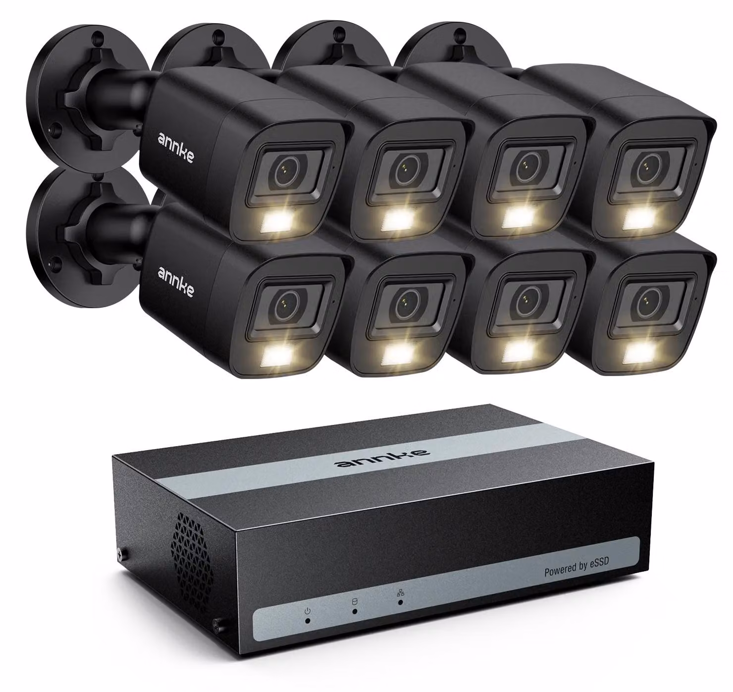 Kit di videosorveglianza a 8 telecamere - Sistema di videosorveglianza - Sistema di monitoraggio - Kit di videosorveglianza a circuito chiuso (CCTV) - Set di telecamere di sicurezza