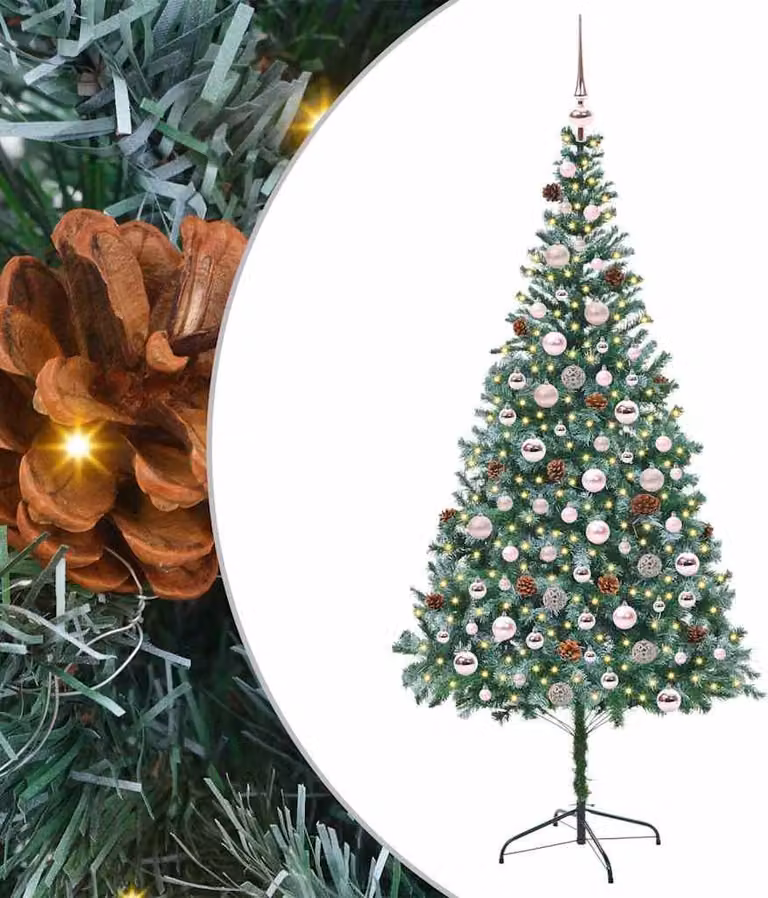 Albero di Natale artificiale Verde 210 cm PVC e Acciaio