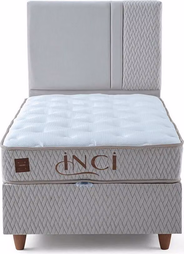 Graues Einzelbett Designer Schlafzimmer Möbel Luxuriöses Polsterbett