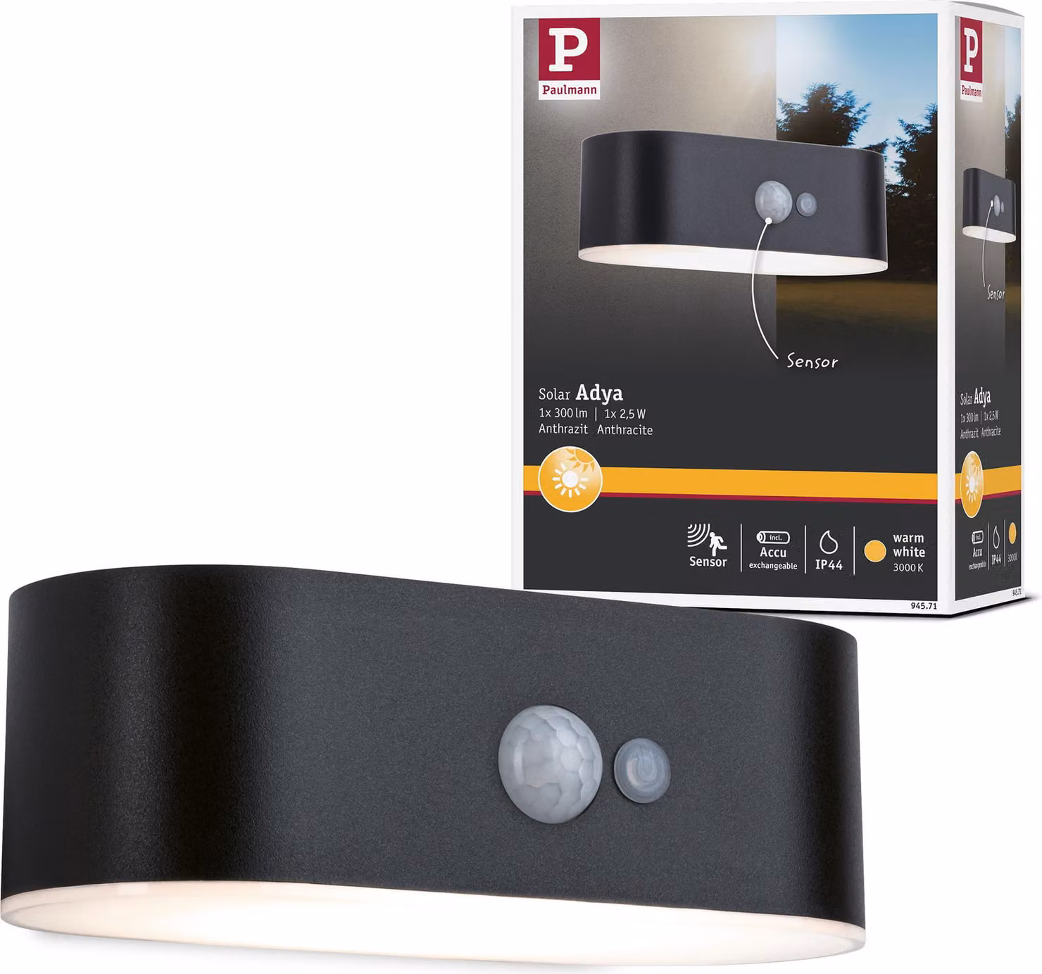 Applique solare a LED per esterni Paulmann Adya