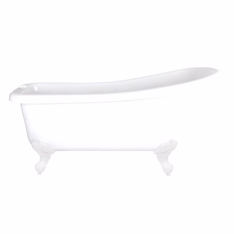 Vasca Centro Stanza Acrilico Schienale Alto 1710x740mm - Piedini bianchi - Legend