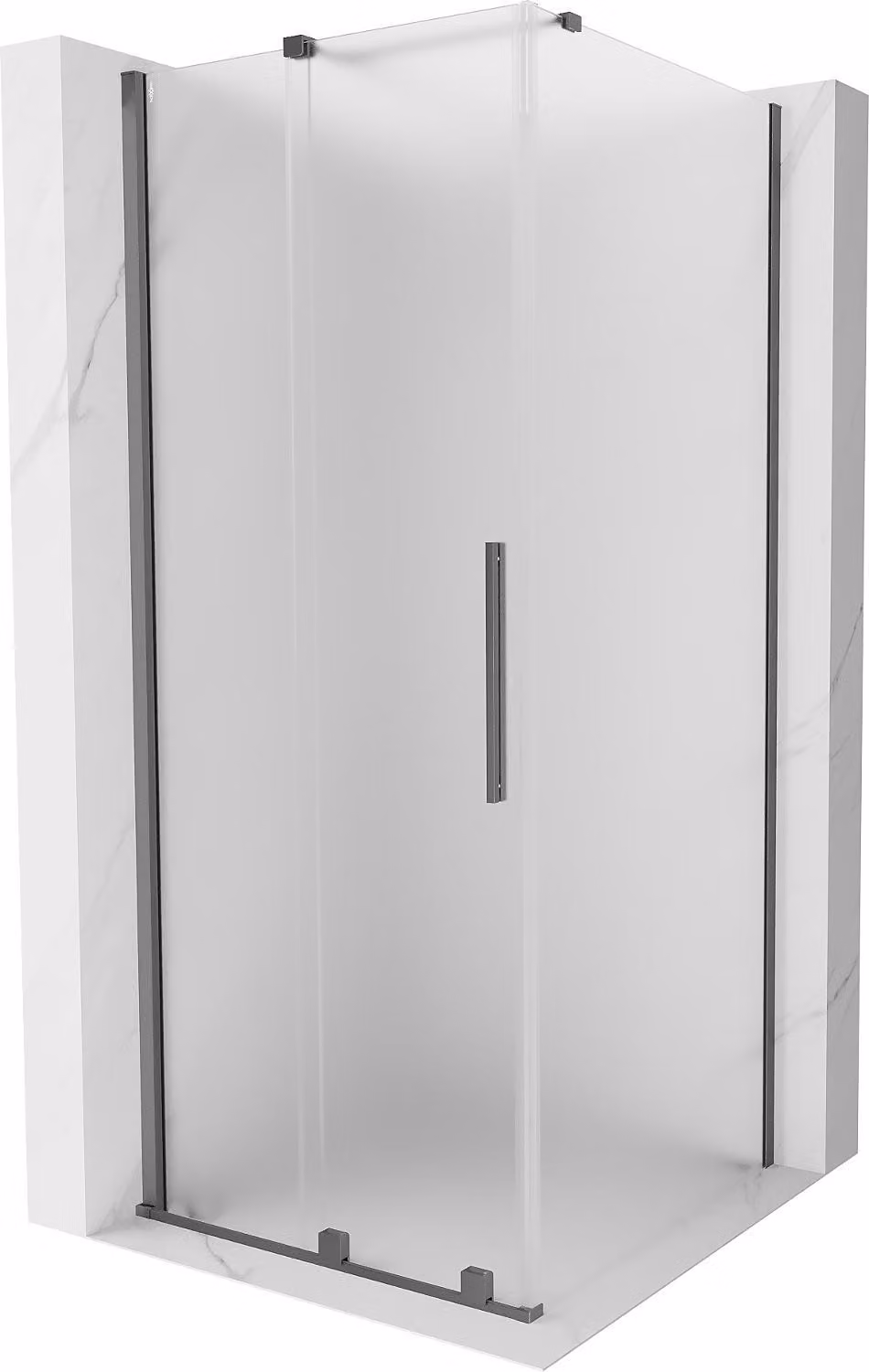 Mexen Velar cabina doccia scorrevole 110 x 110 cm, satinato, gun metal - 871-110-110-31-95