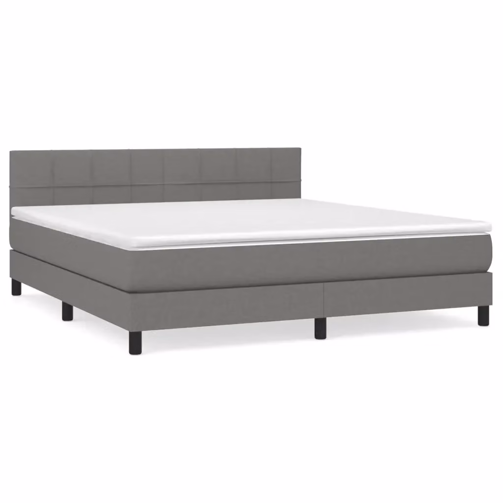 Letto Ibrido con Giroletto a Molle e Materasso vidaXL Grigio e Bianco L/P/H: 160 x 200 x 88 cm – 2