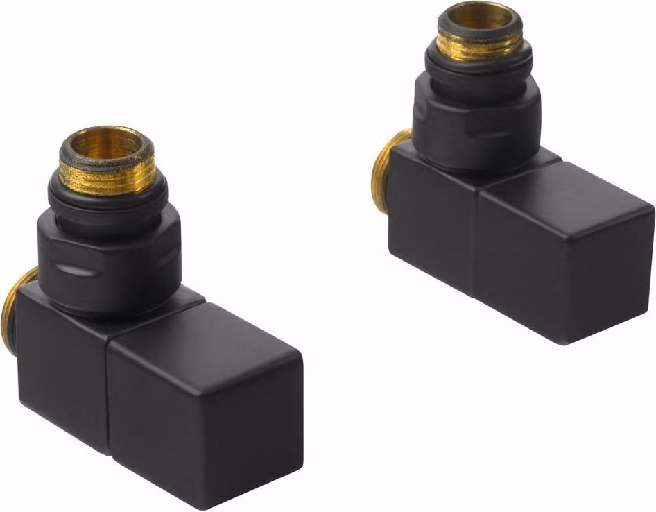 Set di connessione CUBE, forma angolare, nero opaco