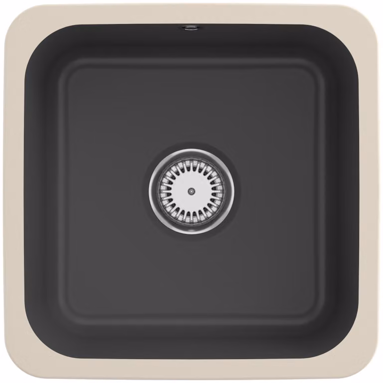 Lavello Villeroy&Boch, lavello da cucina Cisterna 50 Graphite 450x450mm, larghezza base 50cm