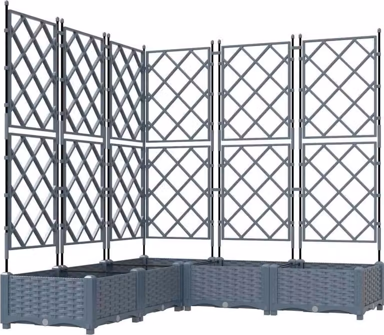 Vaso da giardino 5 pcs Grigio Chiaro 120 x 120 x 125,5 cm