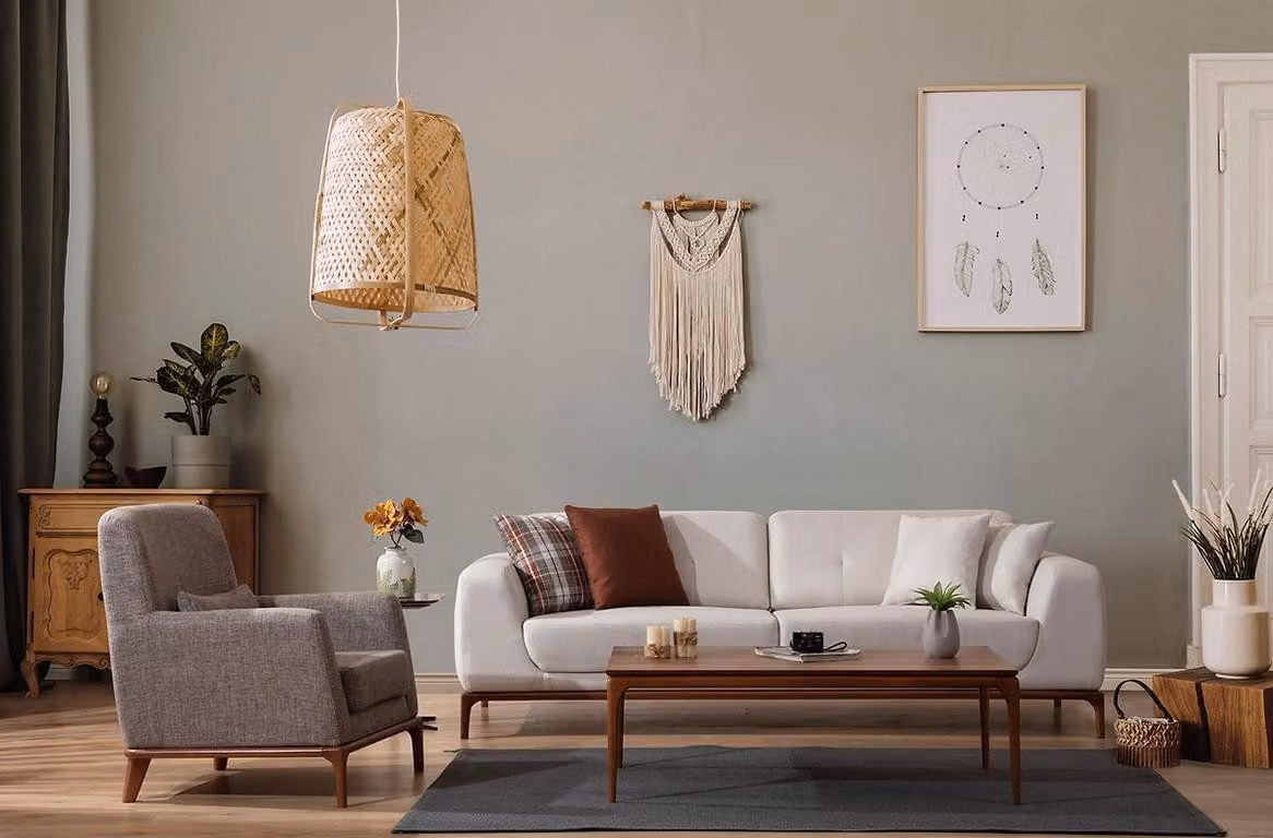 Luxus Weiß Sofagarnitur Sofa 3 Sitzer Sessel Stoff Modern Modern Set