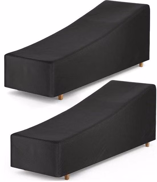 Set di tessuti Oxford per mobili da giardino, 210D, resistenti alle intemperie, 2 pezzi, 210x75x40/80 cm
