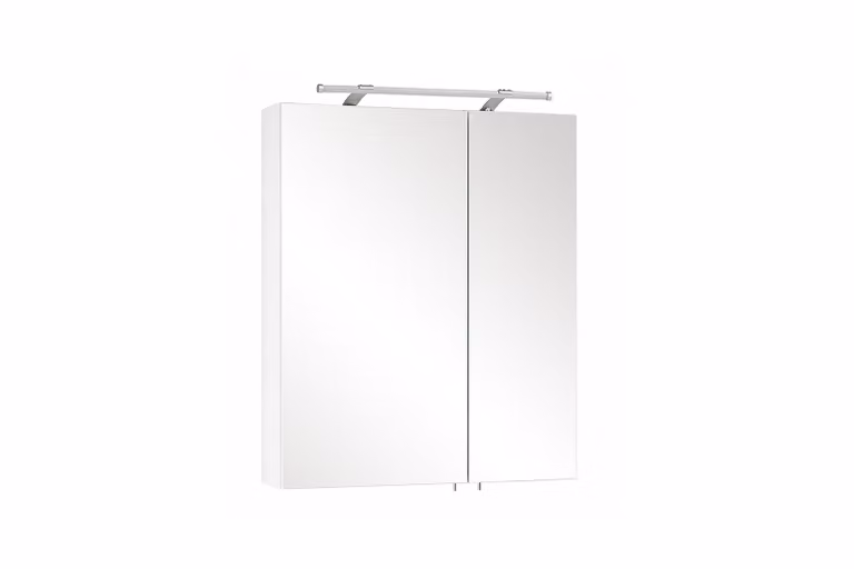 Armadietto a specchio Möbelpartner Dorina 60 x 15,8 x 75 cm bianco a 2 ante