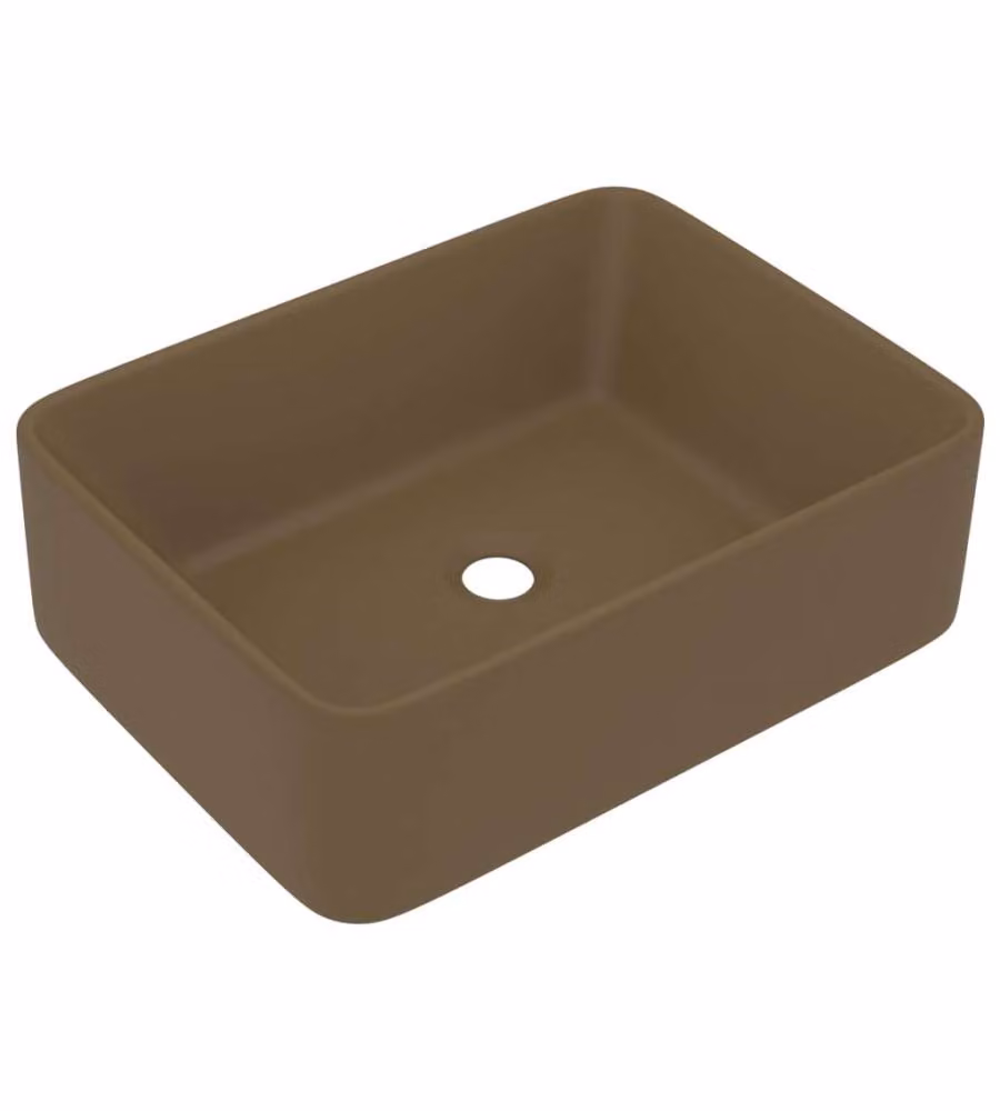 Lavandino da appoggio rettangolare vidaXL in ceramica beige L: 41 cm, P: 30 cm, H: 12 cm – 2