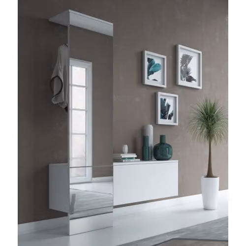 Mobile ingresso appendiabiti con specchio alto Home H03