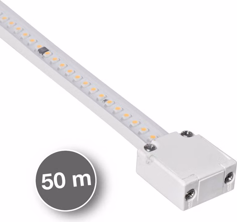 Sigor Luce a fune LED 230V, rotolo da 50 m, 144 LED per interni ed esterni