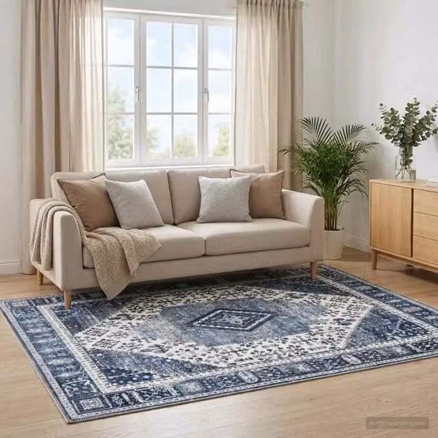 Tappeto ORIZ Blu Scuro 300 x 400 cm 100% Poliestere 42050380