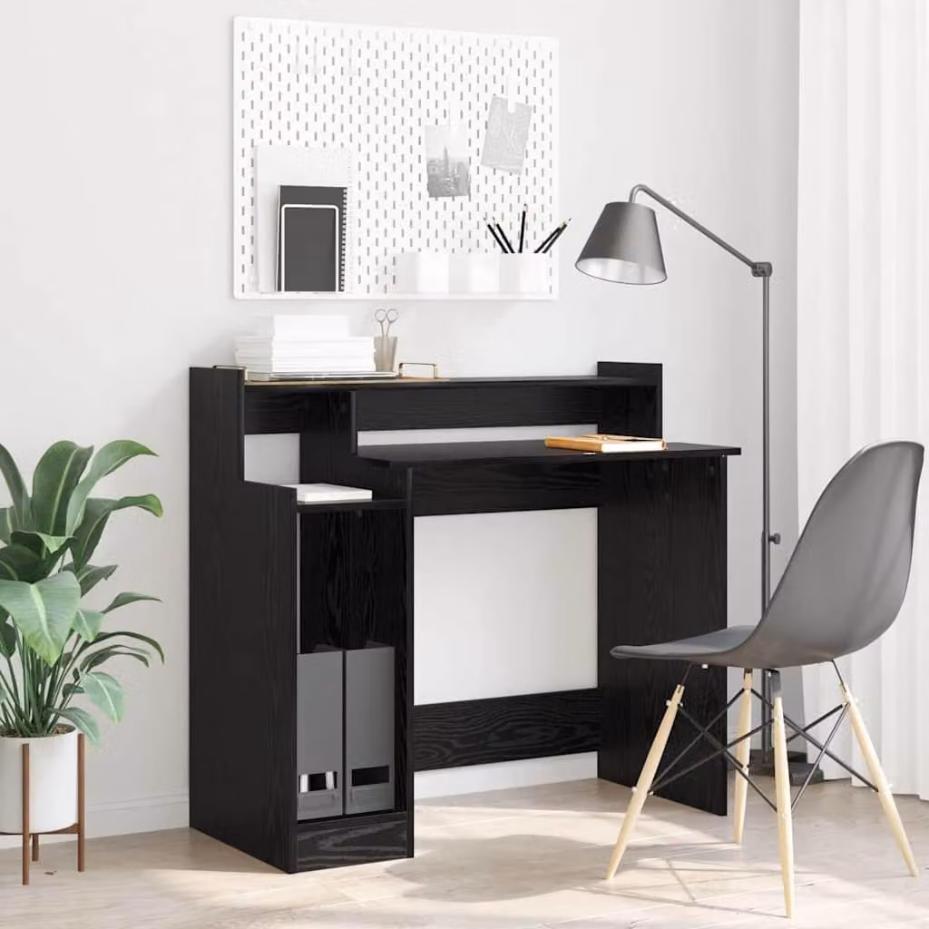 Maison Exclusive - Scrivania effetto rovere nero 97 x 45 x 90 cm Materiale ligneo
