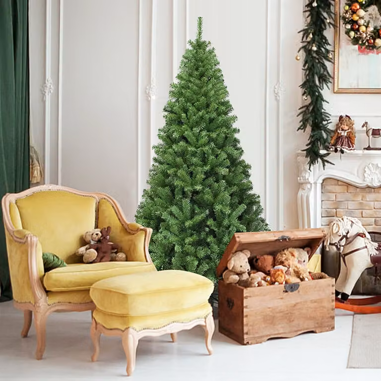 Albero di Natale Costway verde con 1000 rami in PVC, Altezza: 180 cm