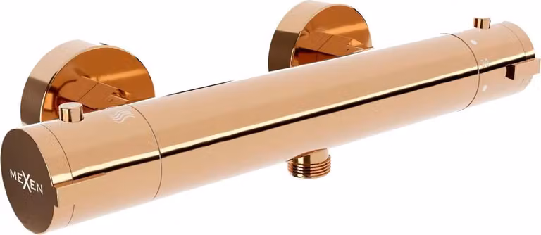 Mexen Kai rubinetto termostatico per doccia, oro rosa - 77100-60