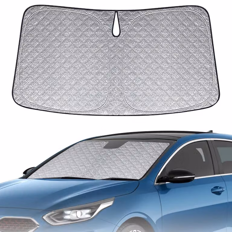 Parasole per parabrezza per Kia Ceed dal 2018 al 2025, con protezione UV, pieghevole, a 6 strati, in poliestere