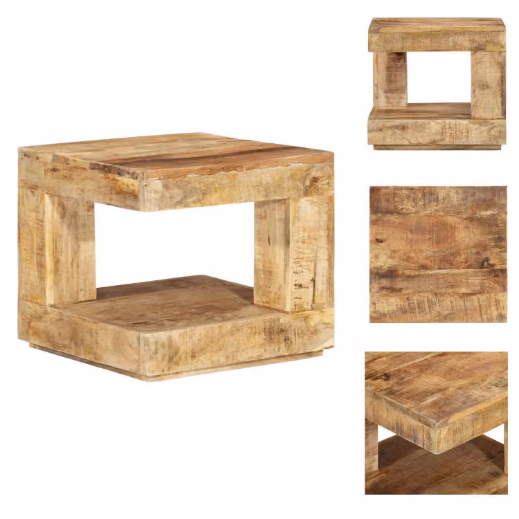 vidaXL Tavolino 45x45x40 cm in legno massiccio di mango - Tavolini da caffè