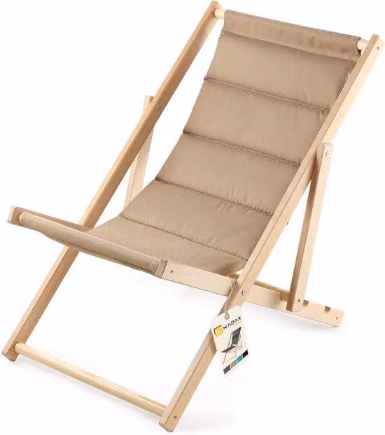 Sedia da giardino in legno, ideale per spiaggia e giardino, pieghevole con poggiatesta, portata fino a 120 kg. Lettino da sole sostenibile e confortevole