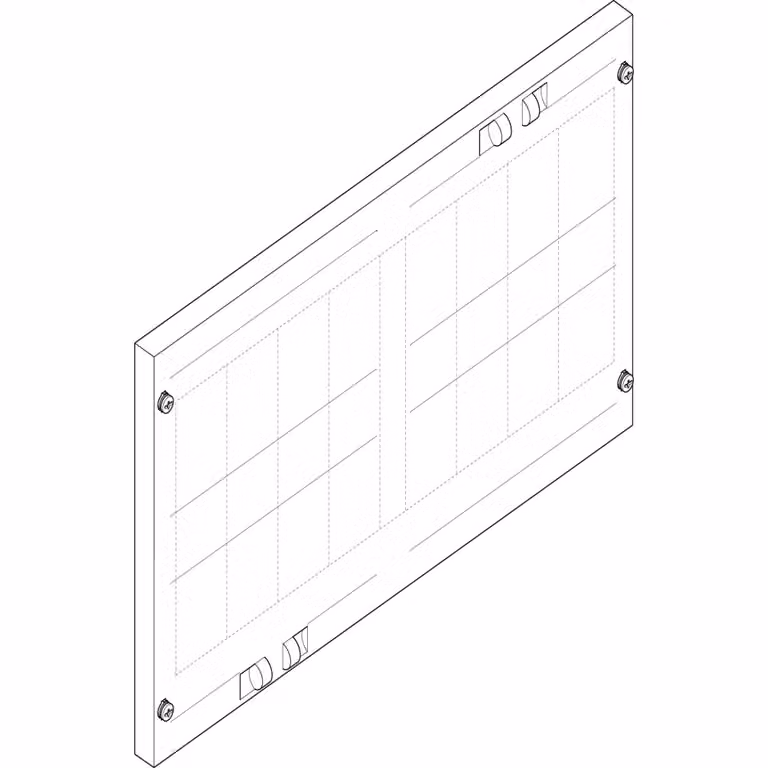Piastra di copertura ABN 500x300 mm 2FB/2RE_D02 perforata per 16 D02 in posizione orizzontale FAP22674N