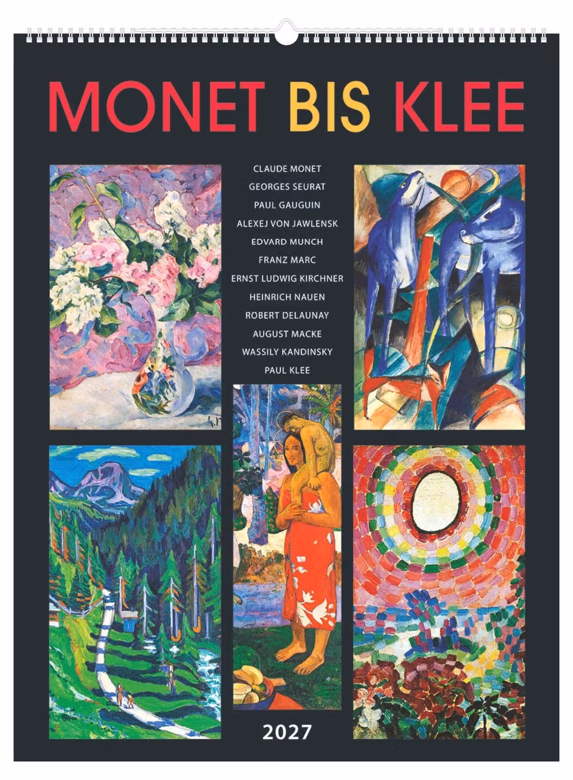 Calendario artistico 2027: Capolavori di Marc e Macke