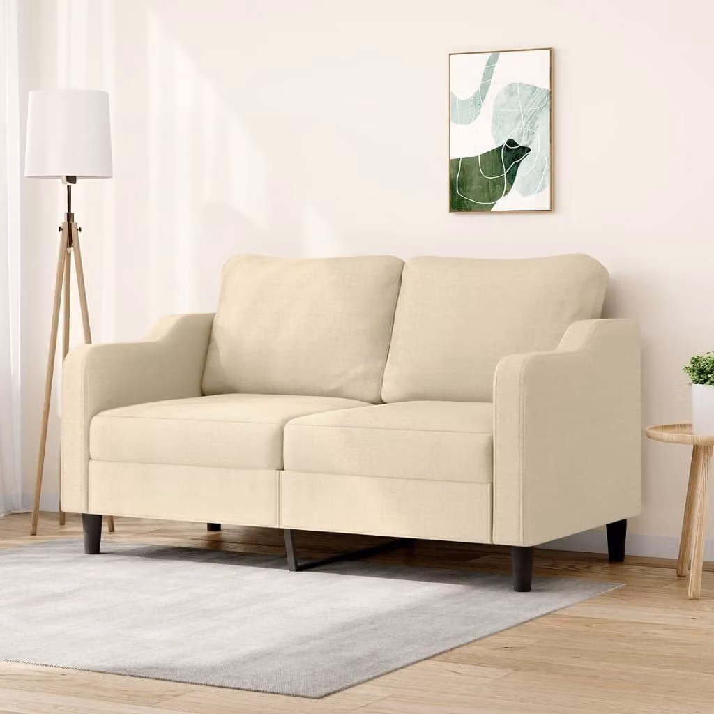 Maison Exclusive - Divano a due posti color crema, 140 cm, in tessuto