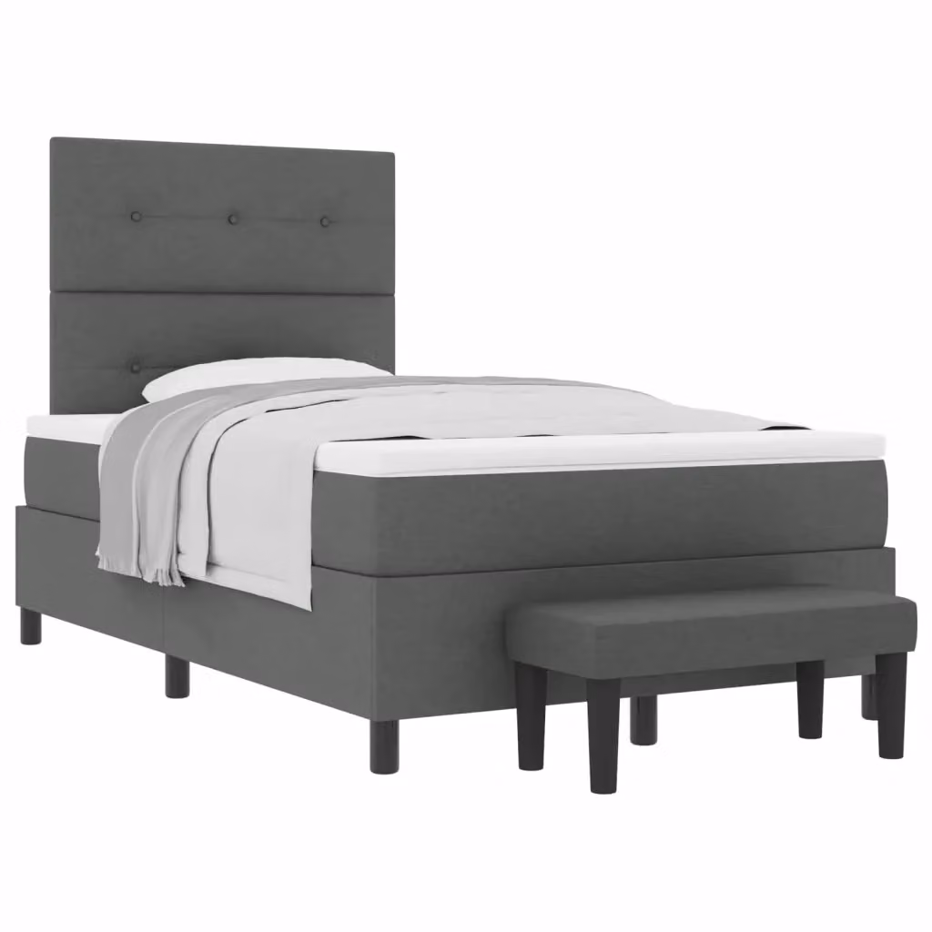 Letto ibrido con molle a tasche e struttura imbottita vidaXL, Grigio, L/P/H: 120 x 200 x 28 cm – 2