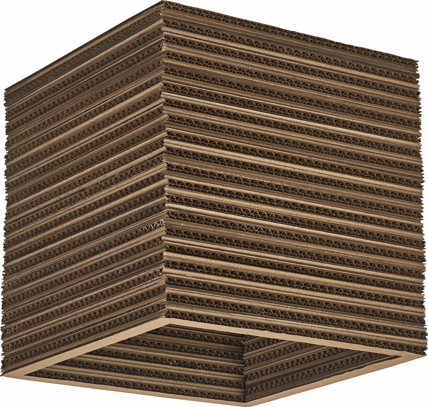 OSRAM Decor Cardboard Plafoniera quadrata marrone in cartone ondulato, leggera, E27, diametro 250 mm, paralume in materiale riciclato, sostenibile grazie alla sorgente luminosa sostituibile, facile installazione