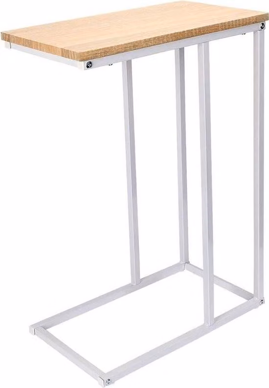 Tavolino in legno - stabile e moderno - tavolino per laptop e caffè - rovere chiaro - 45x25x63,5 cm