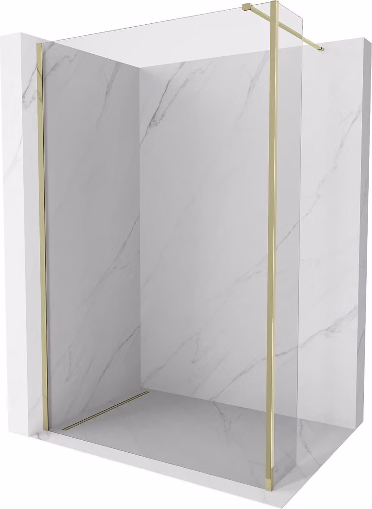 Mexen Kioto parete doccia Walk-in 140 x 40 cm, trasparente, oro - 800-140-212-50-00-040