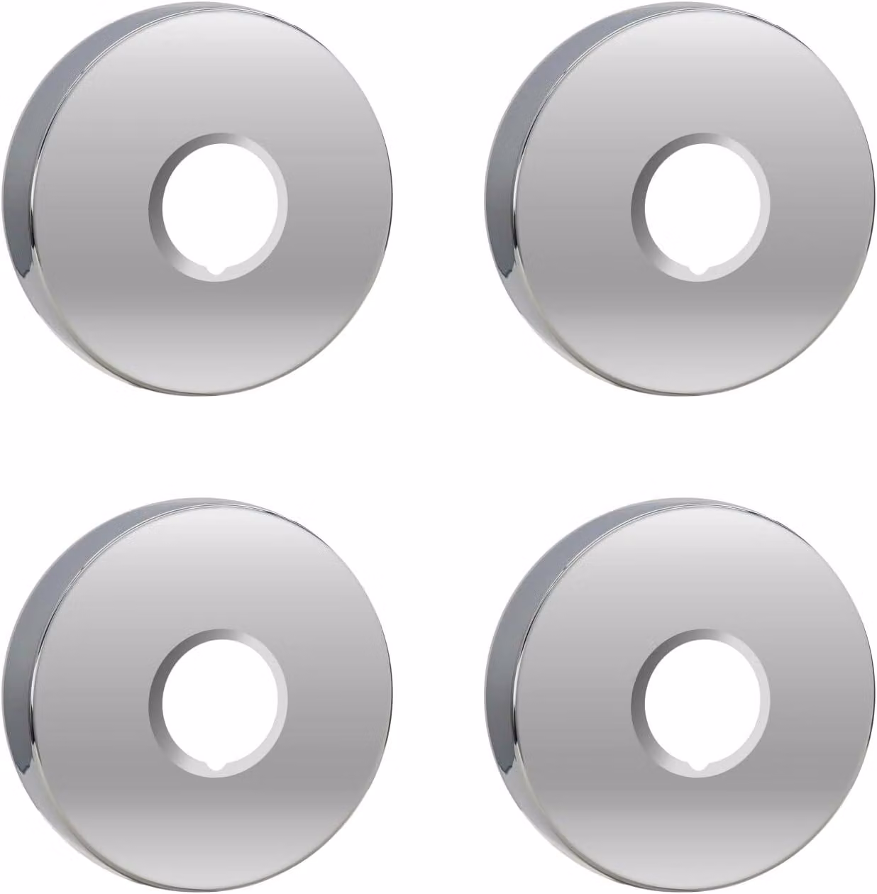 Piastra di copertura per tubo doccia, acciaio inossidabile, confezione da 4 pezzi, dimensioni 27 mm x 80 mm x 25 mm, per passaggio a muro