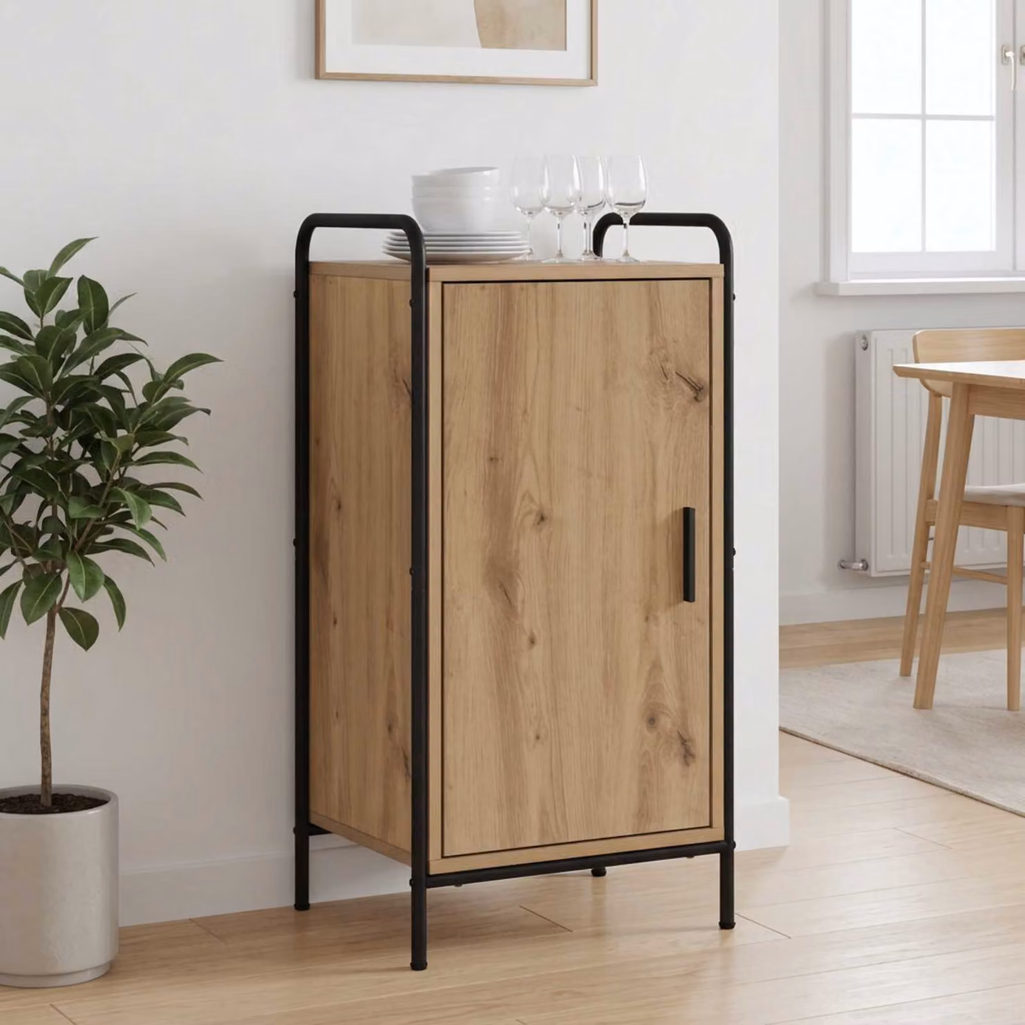 vidaXL Credenza Rovere Artigianale 97 x 33 x 81 cm