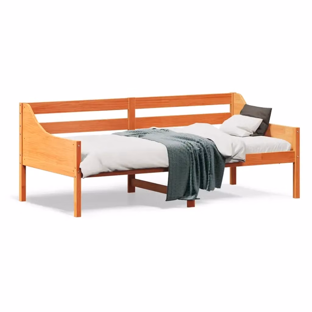 Dormeuse in legno di pino Marrone Cera vidaXL L/P/H: 190 x 90 x 76 cm – 2