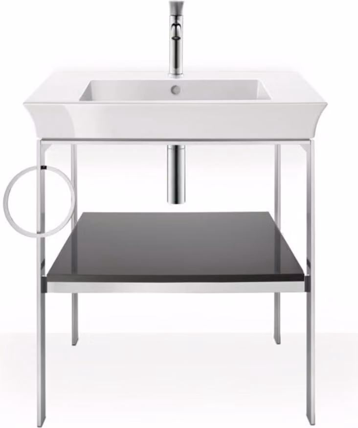 DURAVIT WT4543LH2H2 Consolle in metallo da terra Tulipano bianco