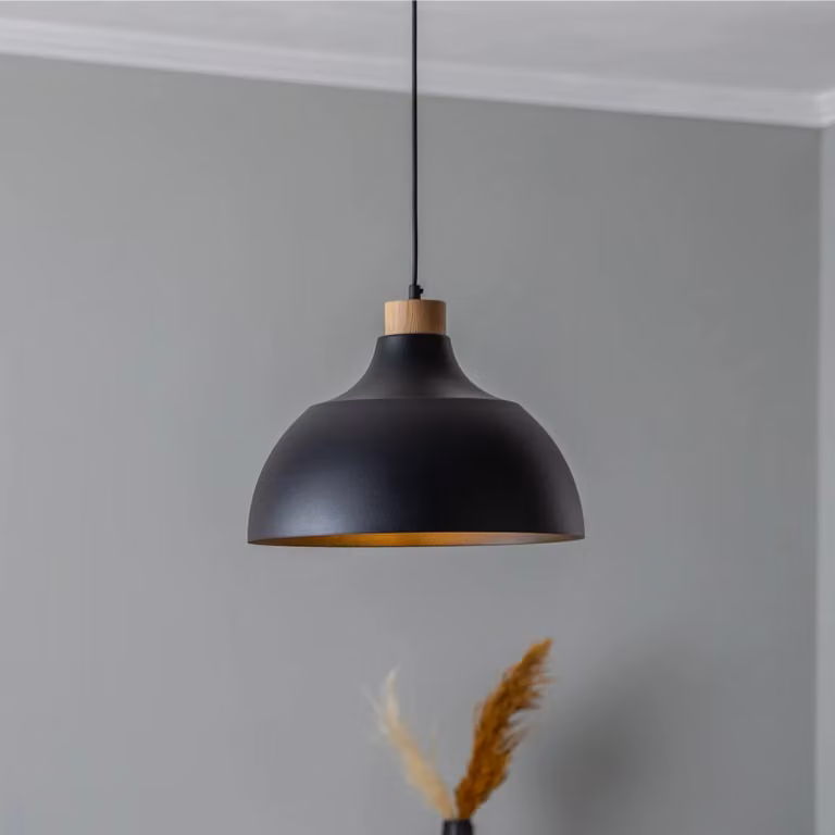 Lampada a sospensione Kaitt TK Lighting, dimmerabile, Nero, Soggiorno / Sala da pranzo, Metallo, Scandinavo, Lampada a sospensione