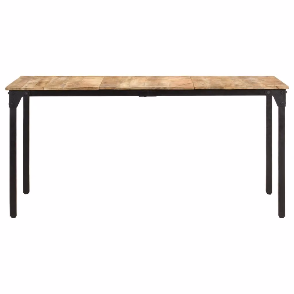 vidaXL Tavolo da pranzo 160x80x76 cm Legno di mango grezzo