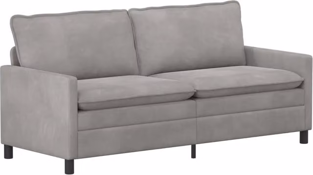Divano | Divano da soggiorno | Sofa Grigio Chiaro 196 x 81 x 87,5 cm Velluto