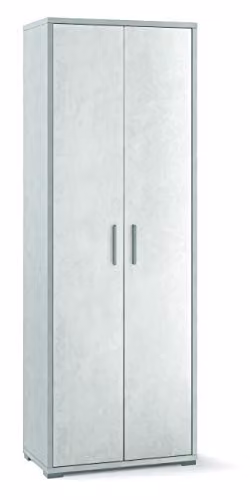 Sarmog Armadio multiuso alto due ante Bianco Ossido 71x41x h199 cm