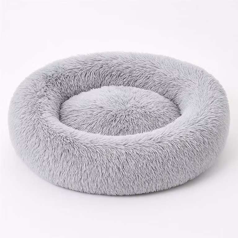 Cuccia per cani da 80 cm, forma a ciambella, in peluche, lavabile, adatta a cani di taglia media