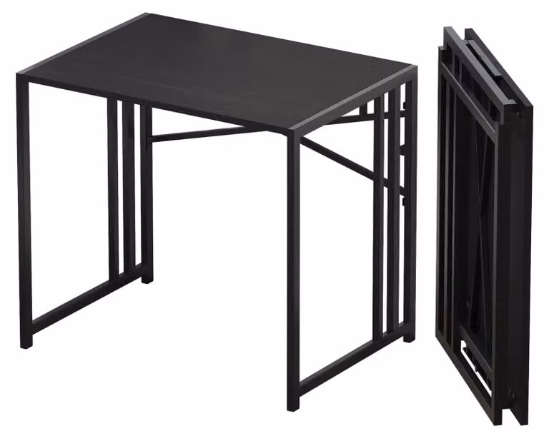 Scrivania pieghevole 83 cm, nera - Scrivania compatta per computer - Design moderno - Tavolo per l'ufficio domestico