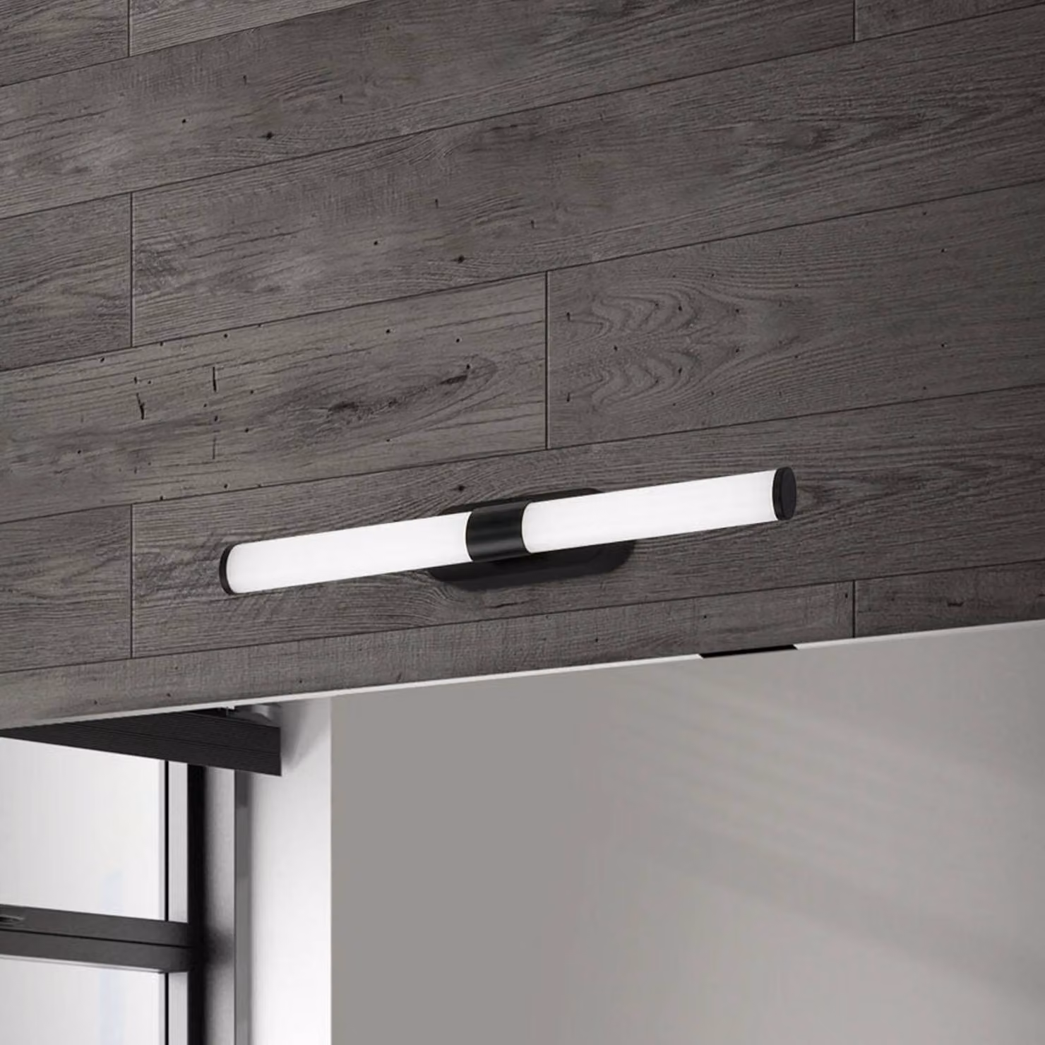 Briloner Applique da parete Runt, Nero, Bagno, Plastica, Moderno, Applique
