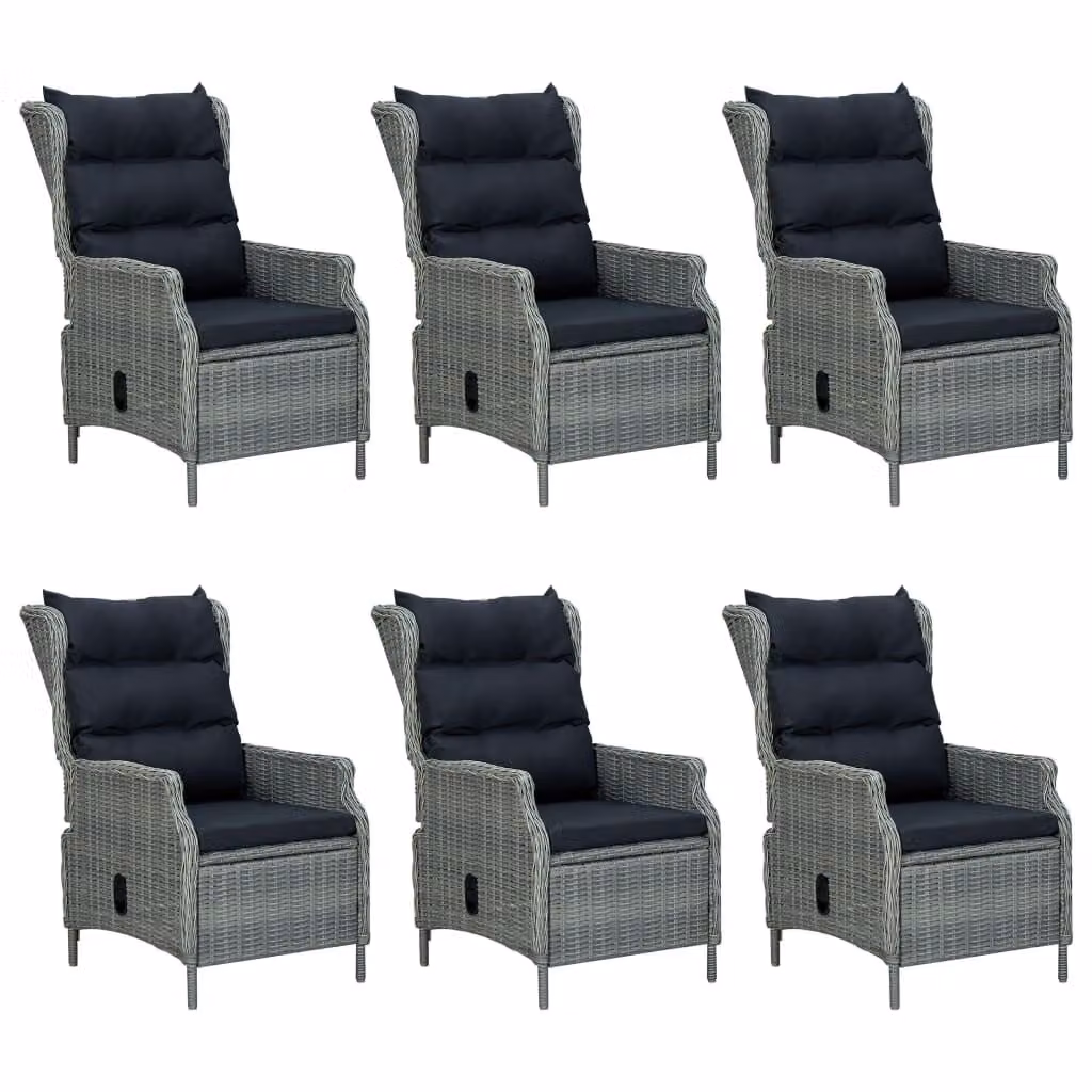 Set da Pranzo da Giardino 7 pz Grigio Chiaro