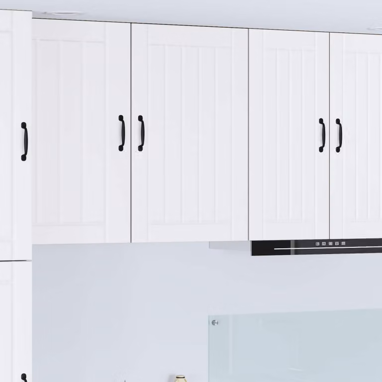 Armadietto a muro moderno vidaXL LUCCA Bianco con ante a battente e ripiani interni L/P/H: 50 x 31 x 80 cm