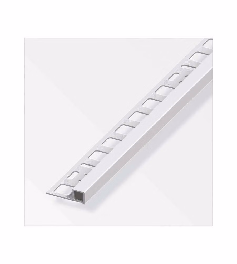 Alfer Profilo Quadrato 10 mm Alluminio Anodizzato Argento - 2,50 m