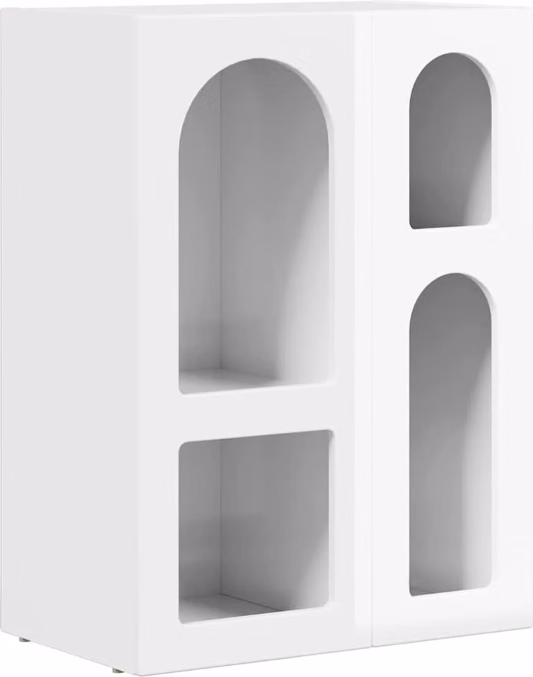 Credenza Bianco Lucido 59 x 35 x 80.5 cm Legno multistrato