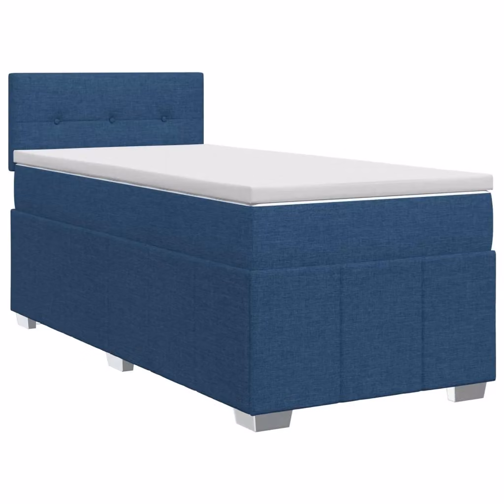 Letto box spring con materasso ibrido vidaXL Blu e Bianco L/P: 100 x 200 cm – 2