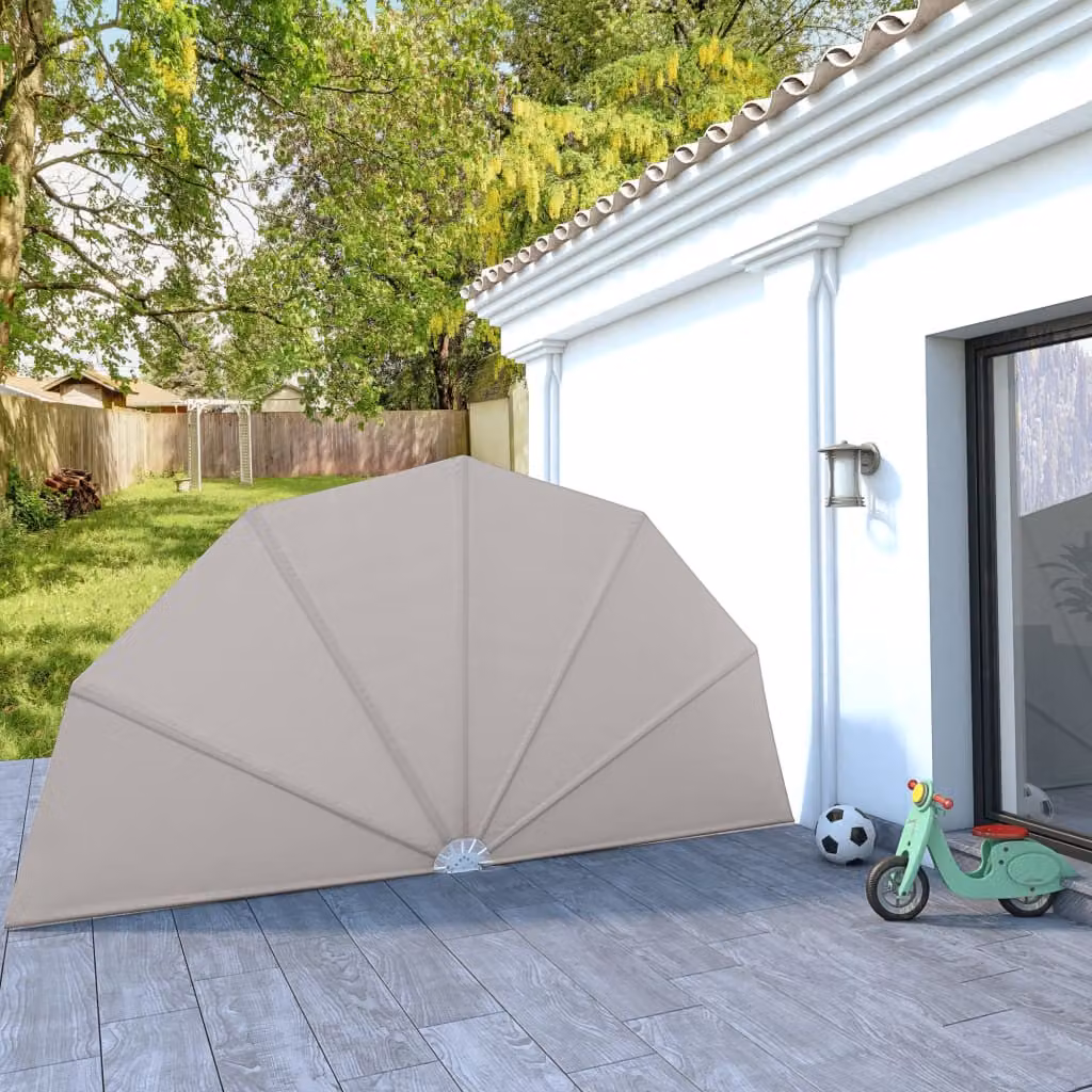 The Living Store Mensola laterale pieghevole per patio Crema 200 cm