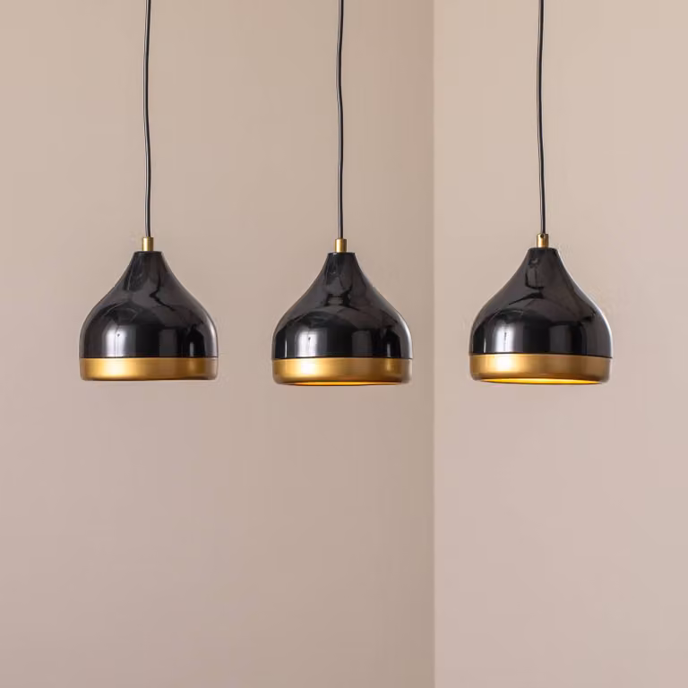 Lampada a sospensione Yildo Opviq, dimmerabile, Nero, Soggiorno / Sala da pranzo, Metallo, Moderno, Lampada a sospensione