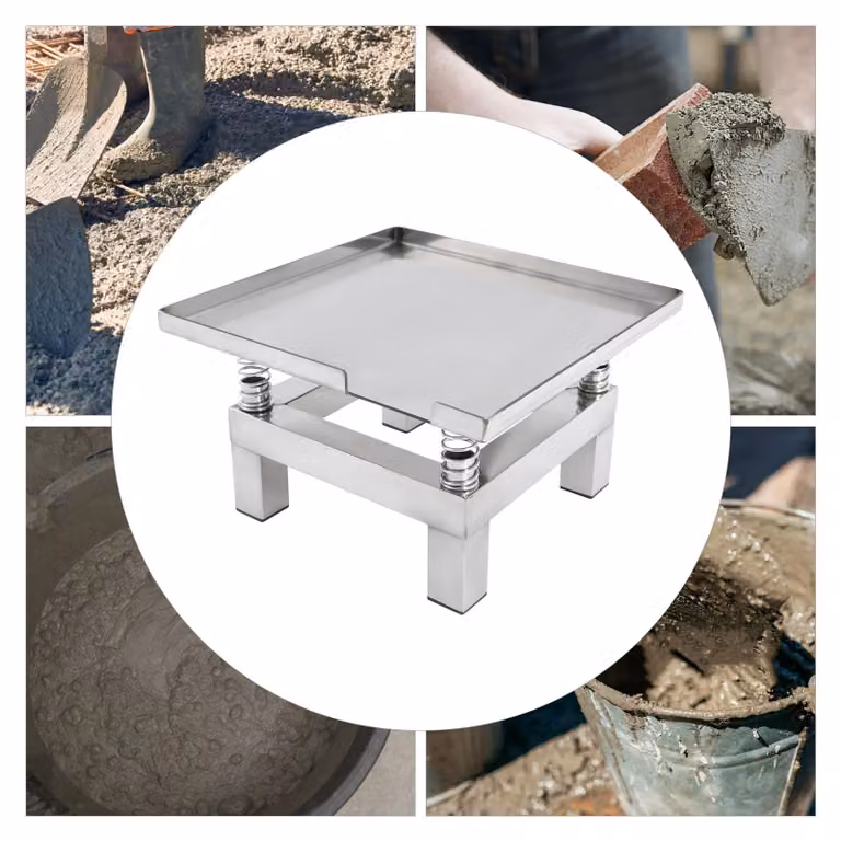 Tavolo vibrante per calcestruzzo, capacità di carico 10 kg, struttura in acciaio inox, argento, EU